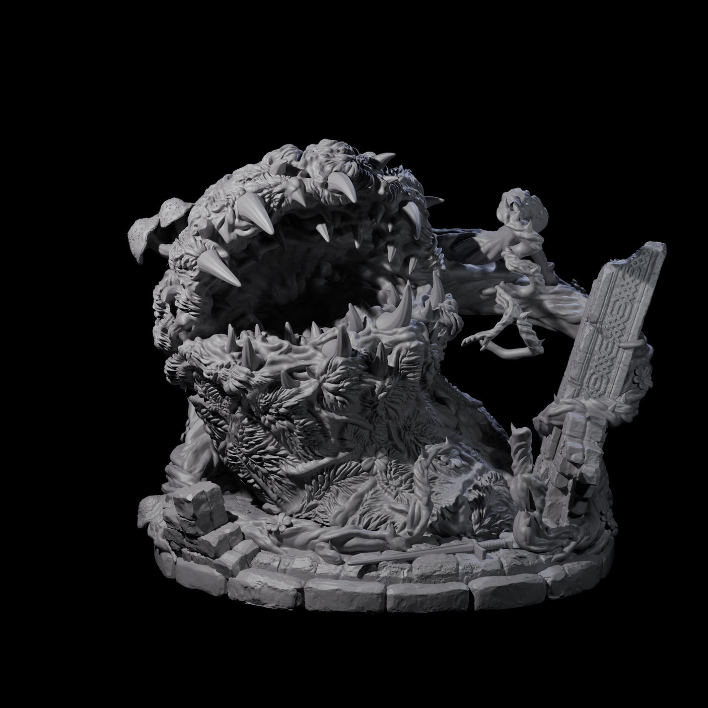 Decomposing Tendriculos Miniature for Dungeons and Dragons, Pathfinder or other TTRPGs