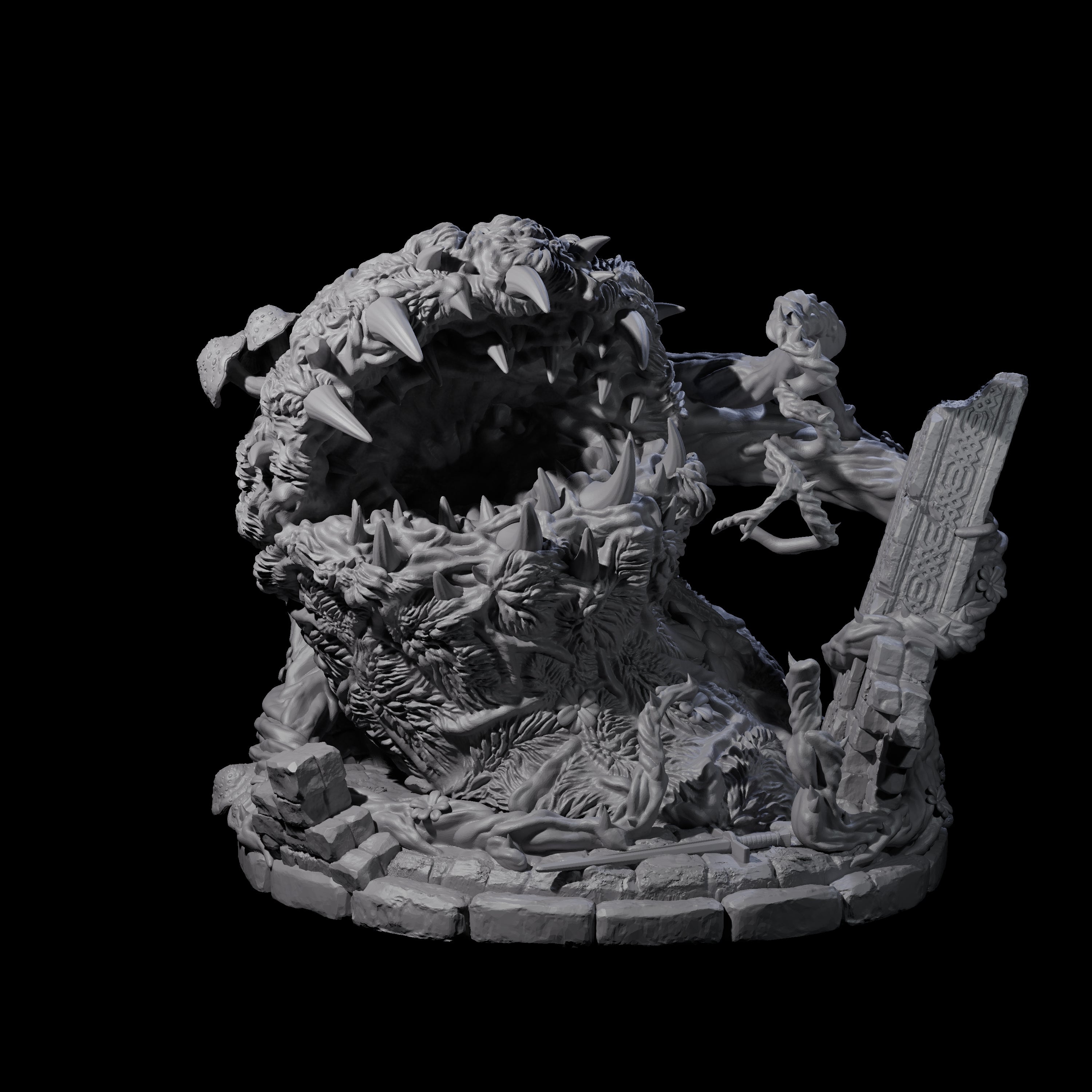 Decomposing Tendriculos Miniature for Dungeons and Dragons, Pathfinder or other TTRPGs