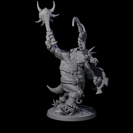 Decorated Dinosaur Lizardfolk Warrior A Miniature for Dungeons and Dragons, Pathfinder or other TTRPGs