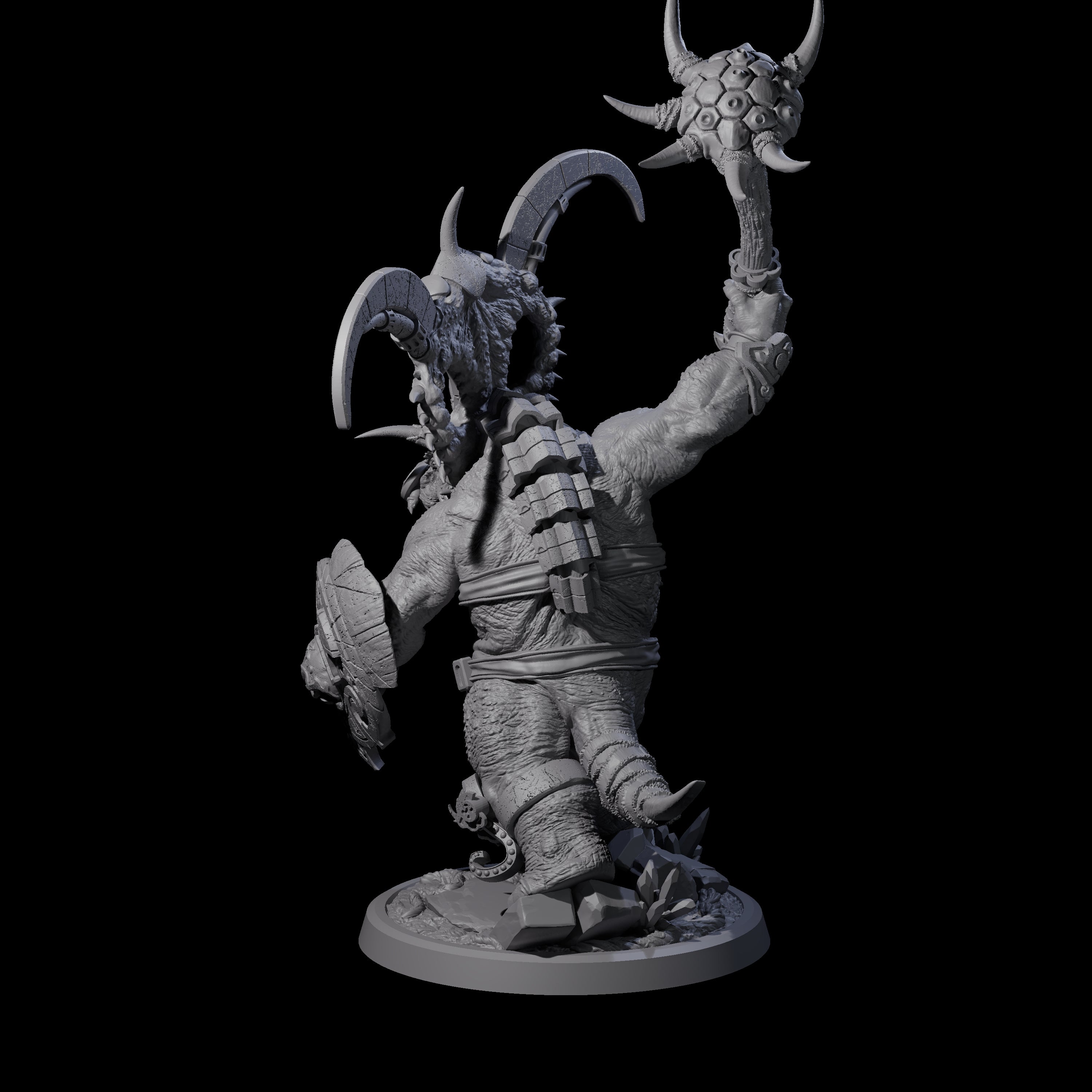 Decorated Dinosaur Lizardfolk Warrior A Miniature for Dungeons and Dragons, Pathfinder or other TTRPGs