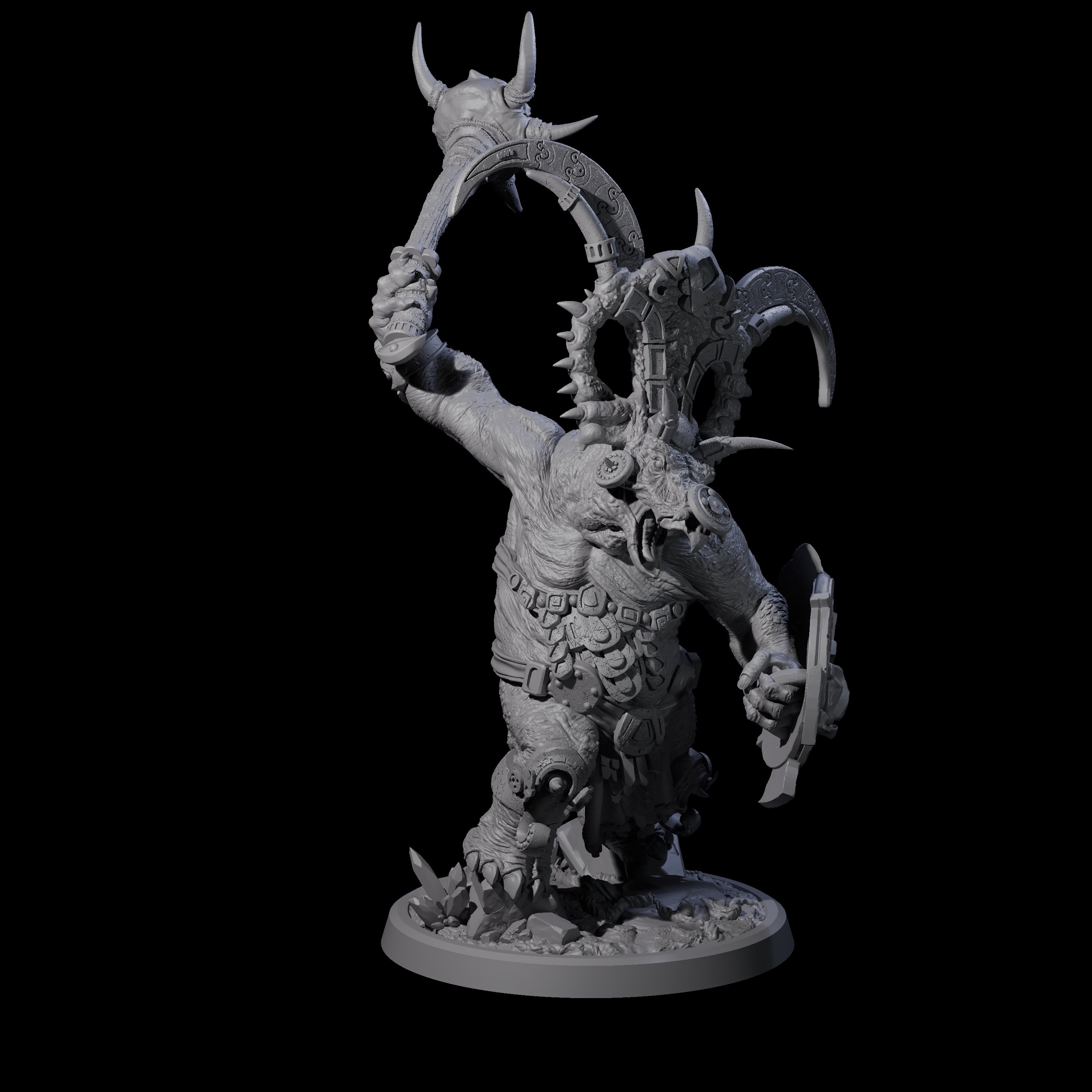 Decorated Dinosaur Lizardfolk Warrior A Miniature for Dungeons and Dragons, Pathfinder or other TTRPGs