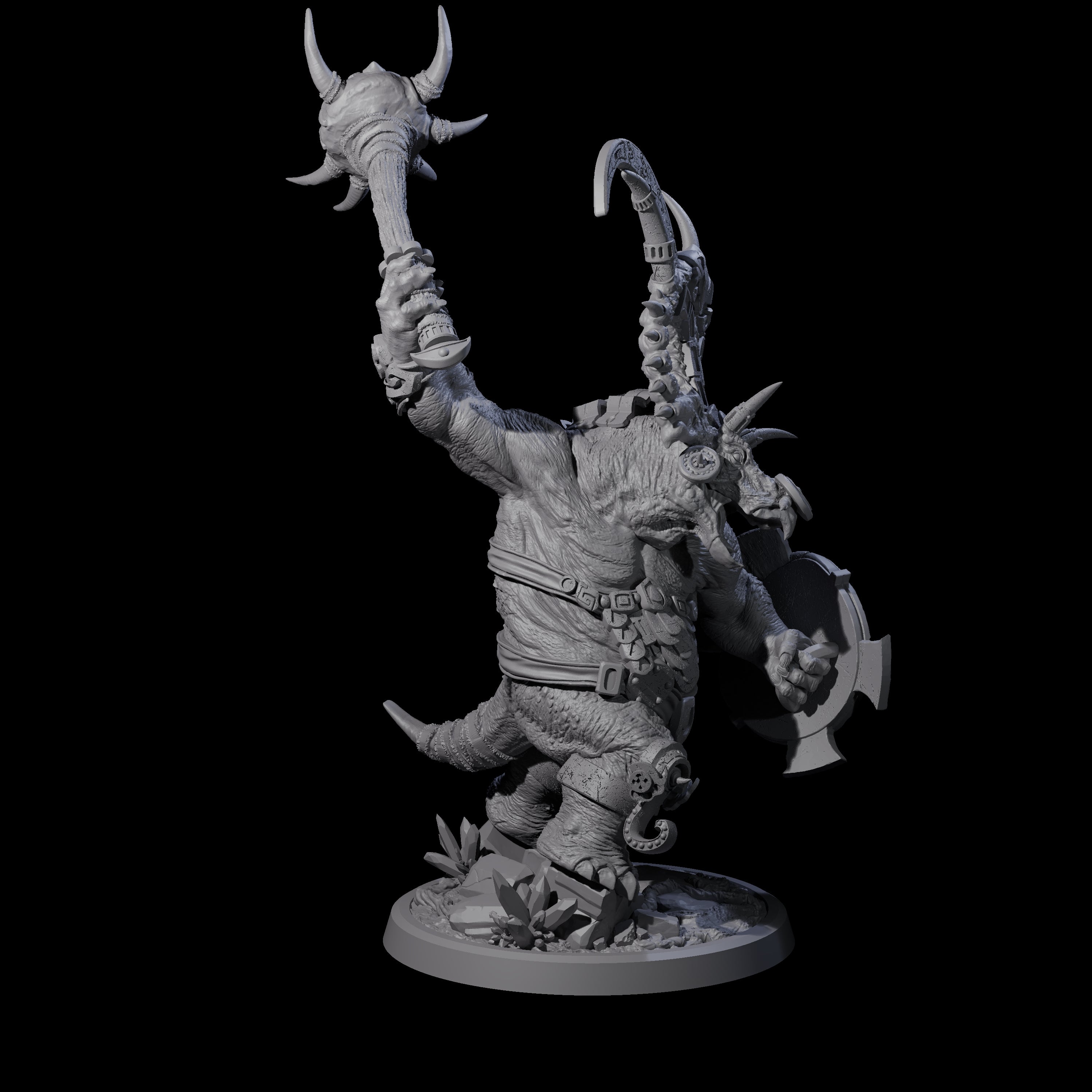 Decorated Dinosaur Lizardfolk Warrior A Miniature for Dungeons and Dragons, Pathfinder or other TTRPGs