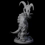 Decorated Dinosaur Lizardfolk Warrior B Miniature for Dungeons and Dragons, Pathfinder or other TTRPGs