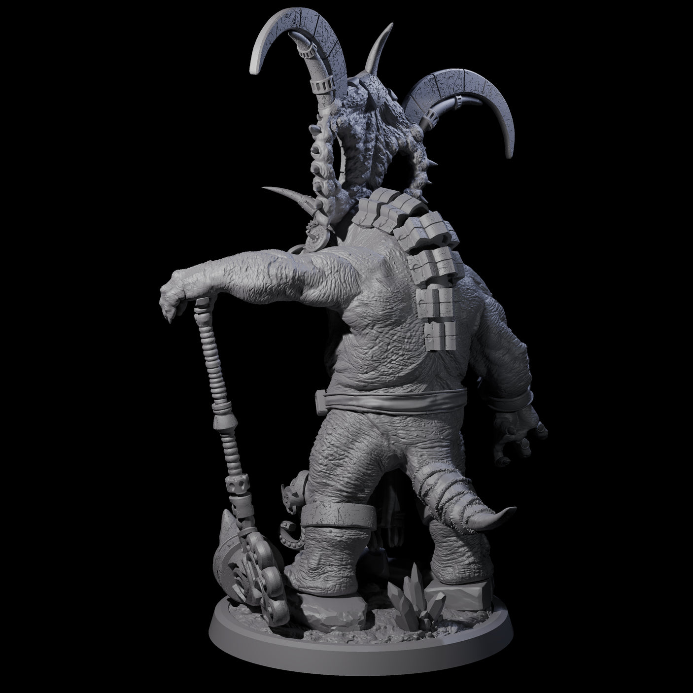 Decorated Dinosaur Lizardfolk Warrior B Miniature for Dungeons and Dragons, Pathfinder or other TTRPGs