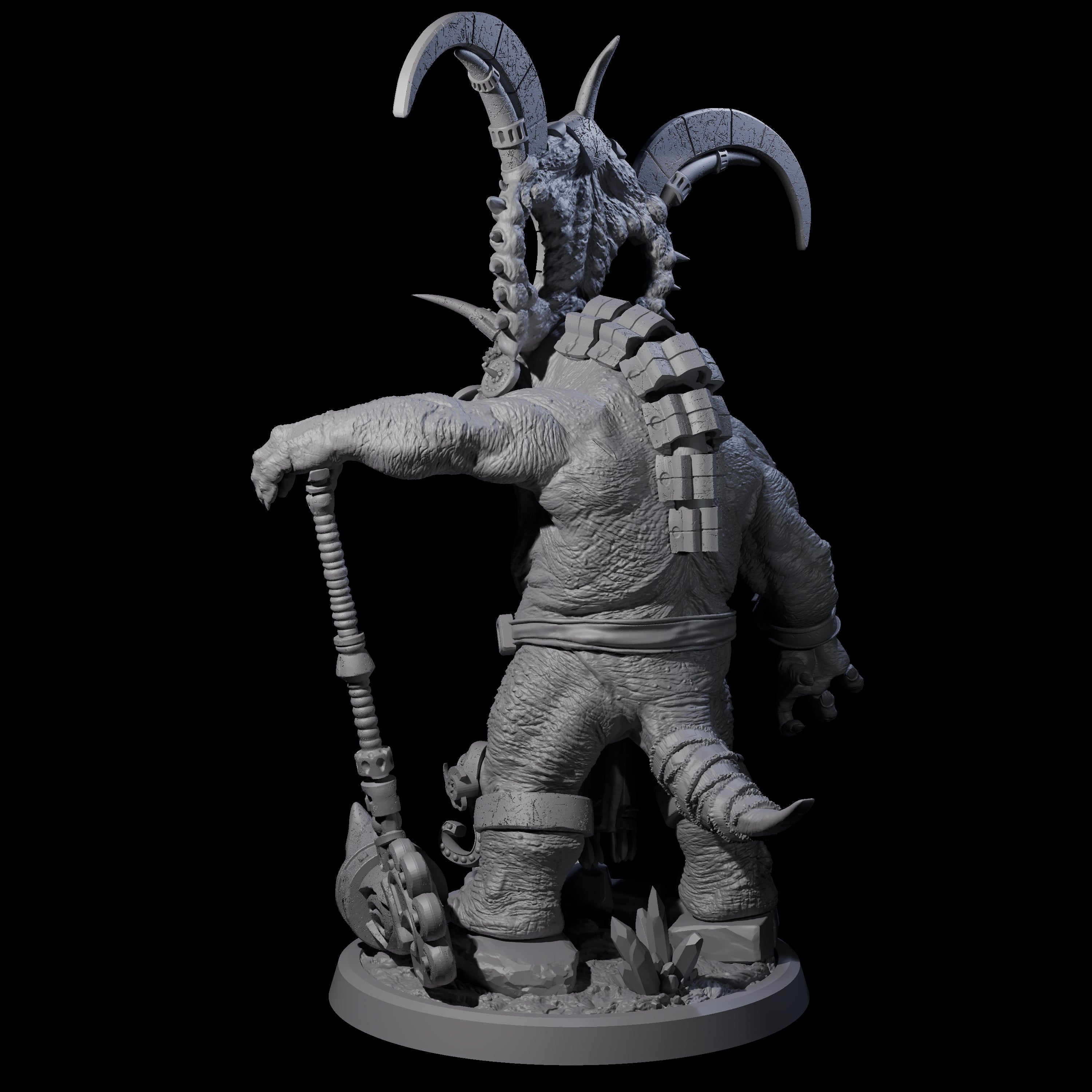 Decorated Dinosaur Lizardfolk Warrior B Miniature for Dungeons and Dragons, Pathfinder or other TTRPGs