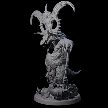 Decorated Dinosaur Lizardfolk Warrior B Miniature for Dungeons and Dragons, Pathfinder or other TTRPGs
