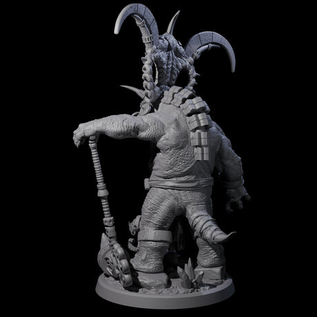 Decorated Dinosaur Lizardfolk Warrior B Miniature for Dungeons and Dragons, Pathfinder or other TTRPGs