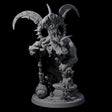 Decorated Dinosaur Lizardfolk Warrior C Miniature for Dungeons and Dragons, Pathfinder or other TTRPGs