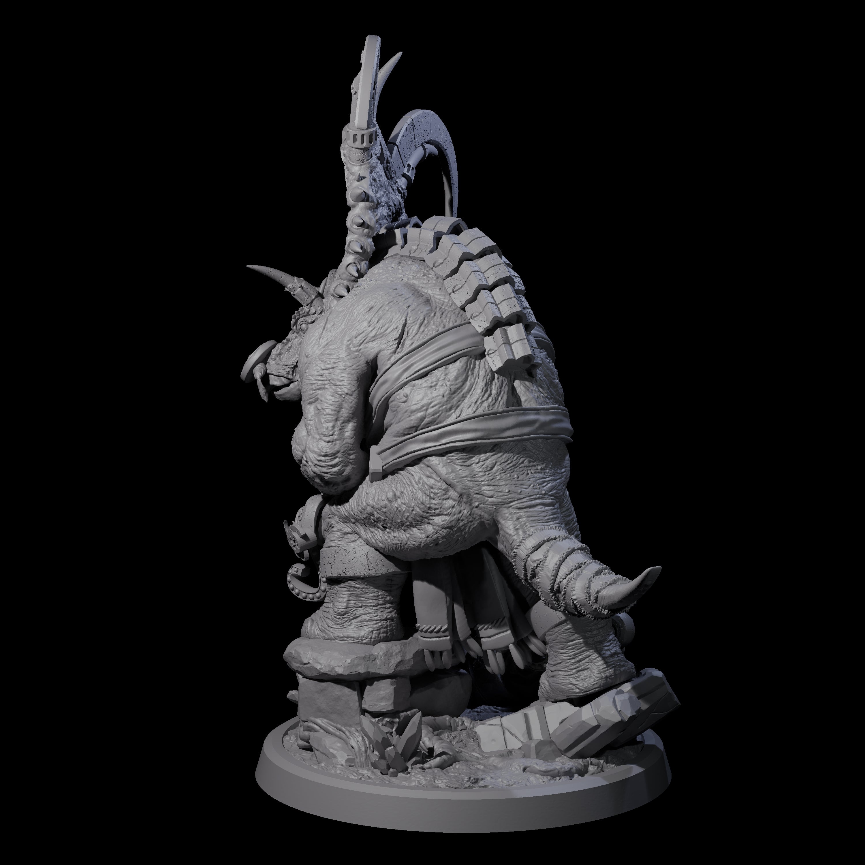 Decorated Dinosaur Lizardfolk Warrior C Miniature for Dungeons and Dragons, Pathfinder or other TTRPGs
