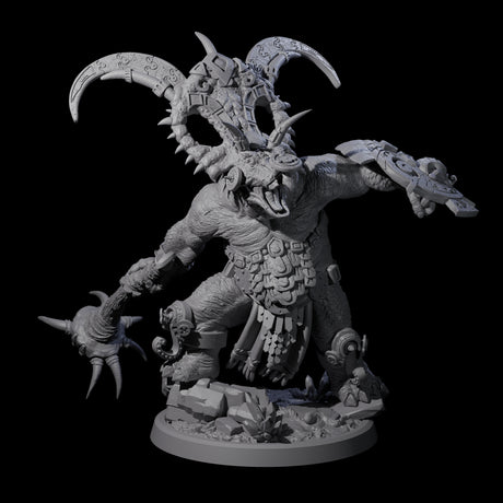 Decorated Dinosaur Lizardfolk Warrior D Miniature for Dungeons and Dragons, Pathfinder or other TTRPGs