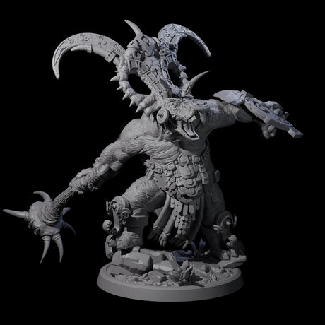 Decorated Dinosaur Lizardfolk Warrior D Miniature for Dungeons and Dragons, Pathfinder or other TTRPGs