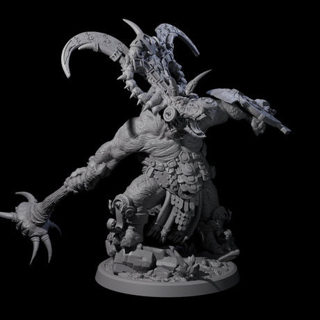 Decorated Dinosaur Lizardfolk Warrior D Miniature for Dungeons and Dragons, Pathfinder or other TTRPGs