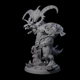 Decorated Dinosaur Lizardfolk Warrior D Miniature for Dungeons and Dragons, Pathfinder or other TTRPGs