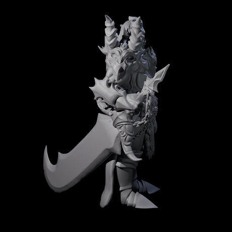 Decorated Dragon Guard Leader Miniature for Dungeons and Dragons, Pathfinder or other TTRPGs