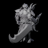 Decorated Dragon Guard Leader Miniature for Dungeons and Dragons, Pathfinder or other TTRPGs