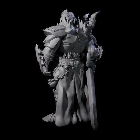 Decorated Dragon Guard Leader Miniature for Dungeons and Dragons, Pathfinder or other TTRPGs