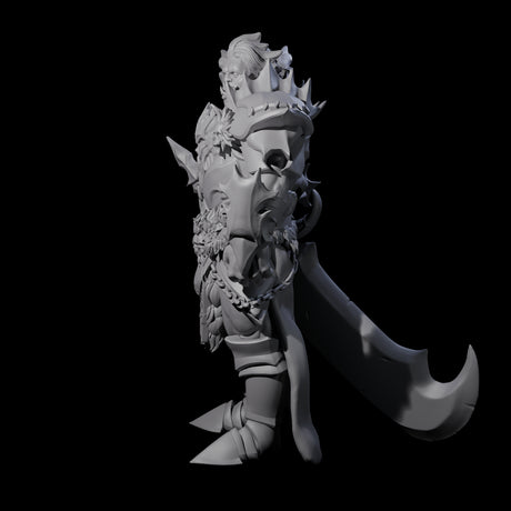 Decorated Dragon Guard Leader Miniature for Dungeons and Dragons, Pathfinder or other TTRPGs