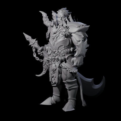 Decorated Dragon Guard Leader Miniature for Dungeons and Dragons, Pathfinder or other TTRPGs