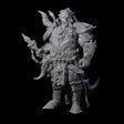 Decorated Dragon Guard Leader Miniature for Dungeons and Dragons, Pathfinder or other TTRPGs