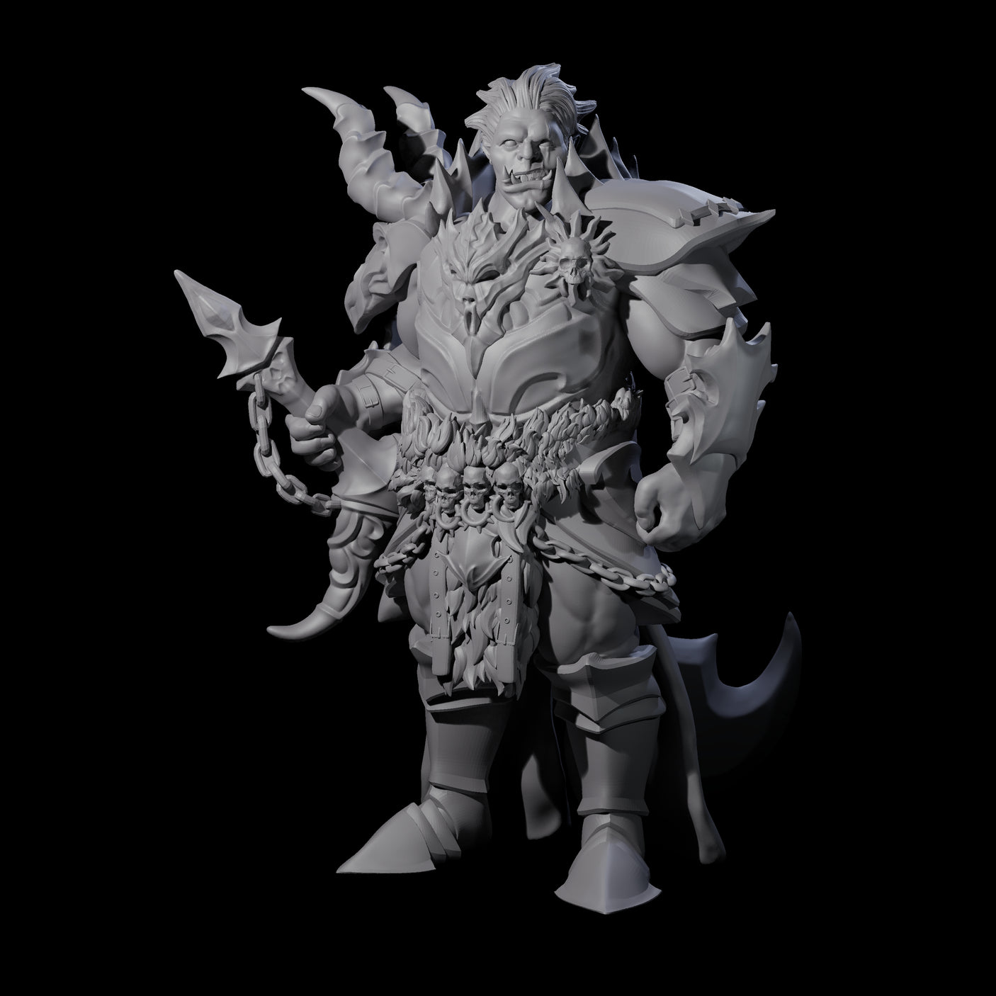 Decorated Dragon Guard Leader Miniature for Dungeons and Dragons, Pathfinder or other TTRPGs