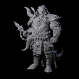 Decorated Dragon Guard Leader Miniature for Dungeons and Dragons, Pathfinder or other TTRPGs