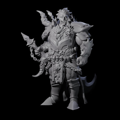 Decorated Dragon Guard Leader Miniature for Dungeons and Dragons, Pathfinder or other TTRPGs