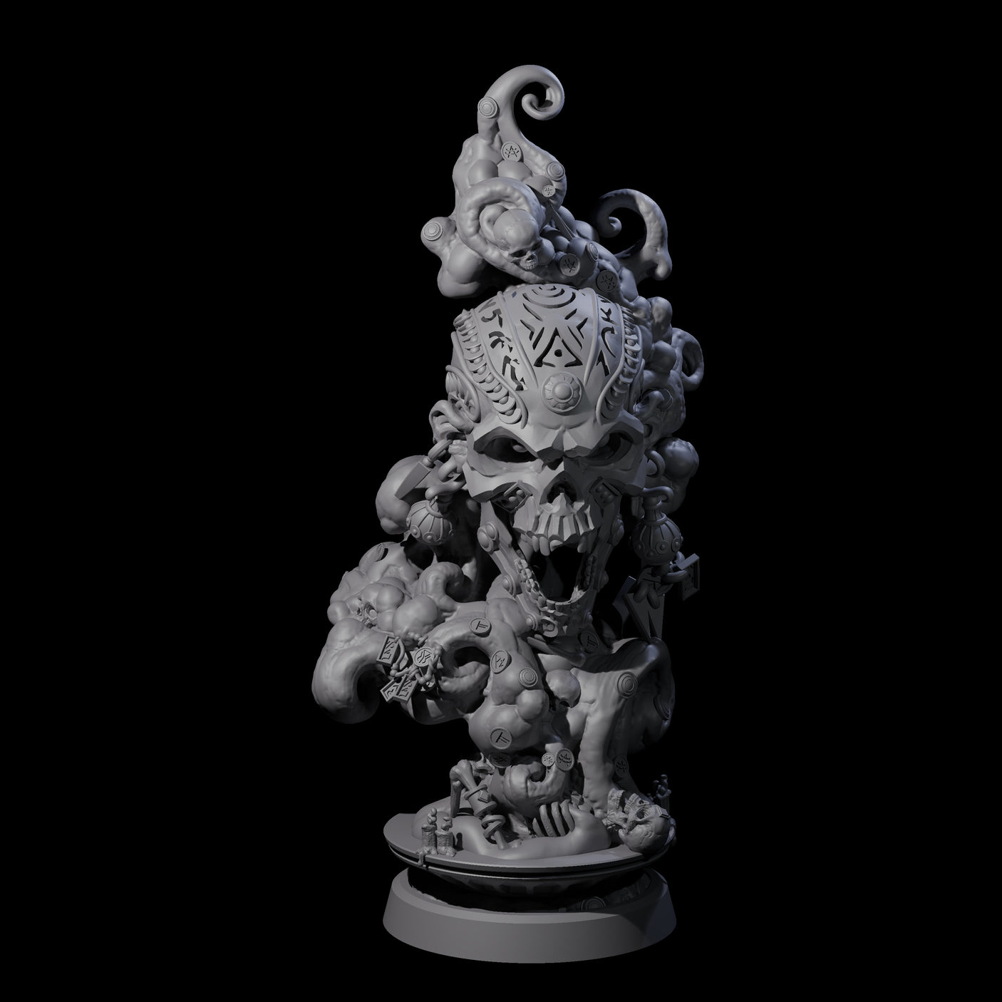 Decorated Flameskull A Miniature for Dungeons and Dragons, Pathfinder or other TTRPGs