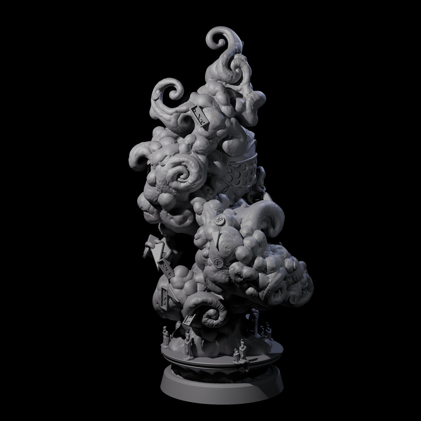Decorated Flameskull A Miniature for Dungeons and Dragons, Pathfinder or other TTRPGs