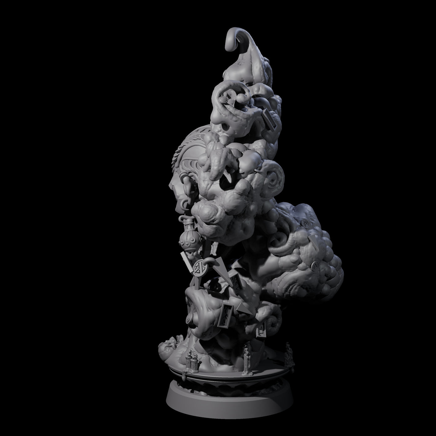 Decorated Flameskull A Miniature for Dungeons and Dragons, Pathfinder or other TTRPGs