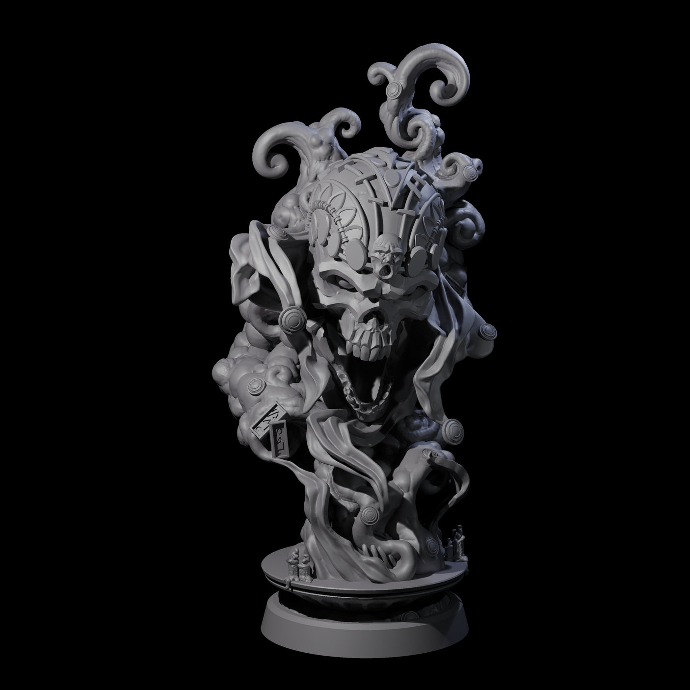 Decorated Flameskull B Miniature for Dungeons and Dragons, Pathfinder or other TTRPGs