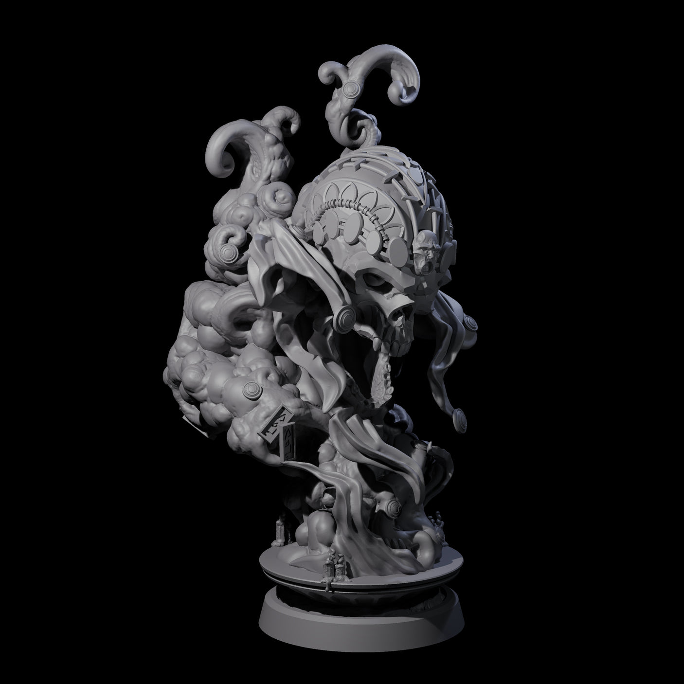 Decorated Flameskull B Miniature for Dungeons and Dragons, Pathfinder or other TTRPGs