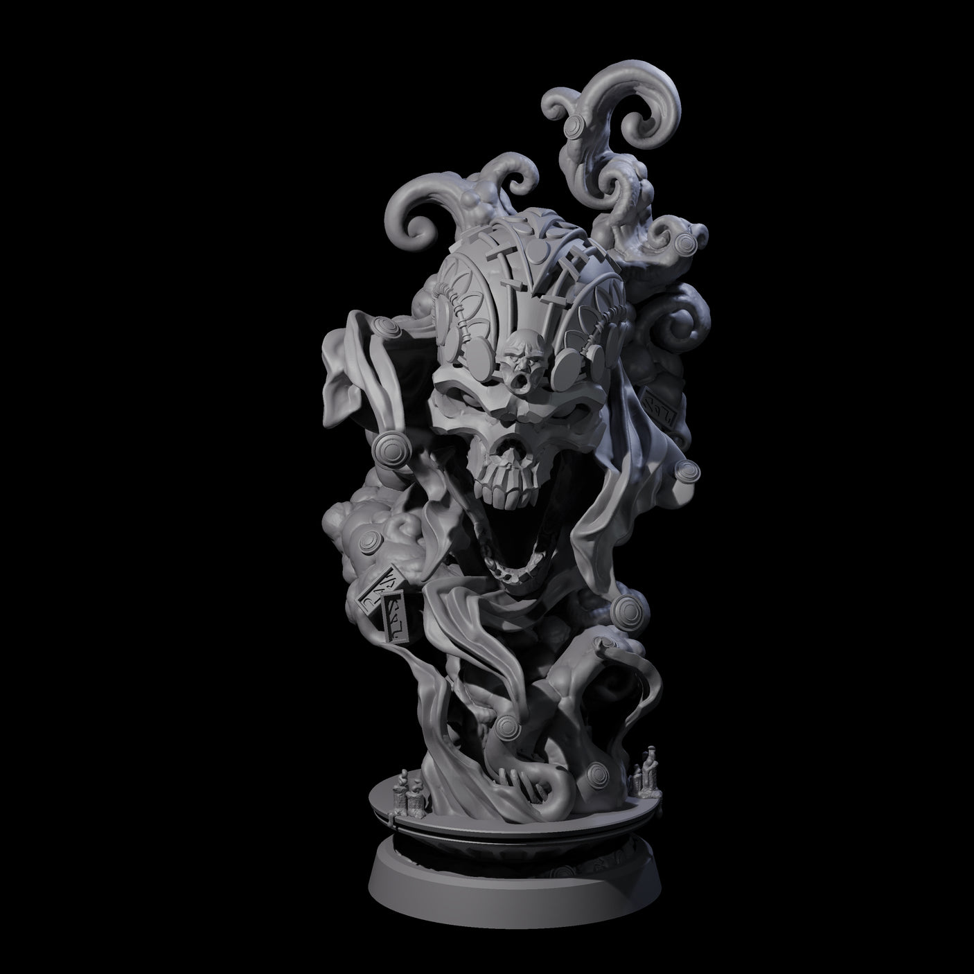 Decorated Flameskull B Miniature for Dungeons and Dragons, Pathfinder or other TTRPGs