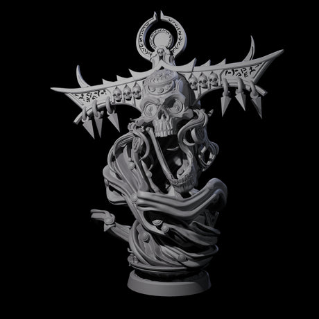 Decorated Flameskull C Miniature for Dungeons and Dragons, Pathfinder or other TTRPGs