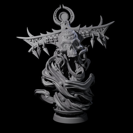 Decorated Flameskull C Miniature for Dungeons and Dragons, Pathfinder or other TTRPGs
