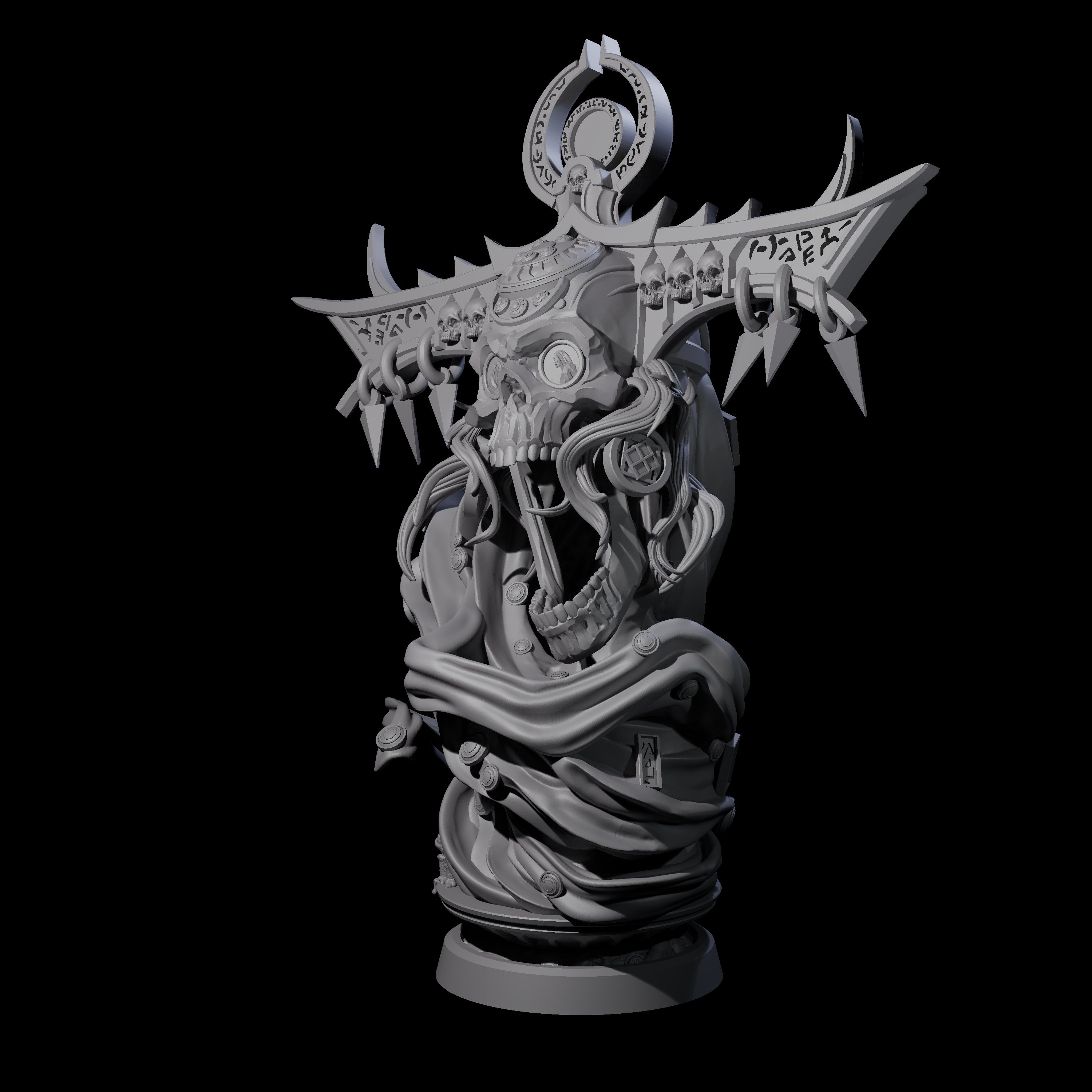 Decorated Flameskull C Miniature for Dungeons and Dragons, Pathfinder or other TTRPGs