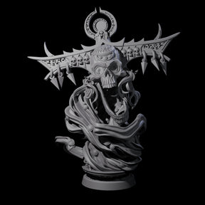 Decorated Flameskull C Miniature for Dungeons and Dragons, Pathfinder or other TTRPGs