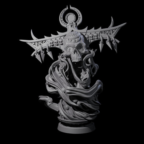 Decorated Flameskull C Miniature for Dungeons and Dragons, Pathfinder or other TTRPGs