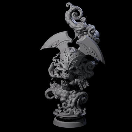 Decorated Flameskull D Miniature for Dungeons and Dragons, Pathfinder or other TTRPGs