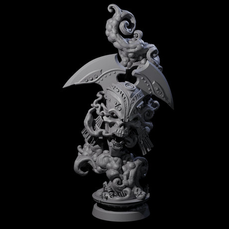 Decorated Flameskull D Miniature for Dungeons and Dragons, Pathfinder or other TTRPGs