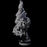 Decorated Flameskull D Miniature for Dungeons and Dragons, Pathfinder or other TTRPGs