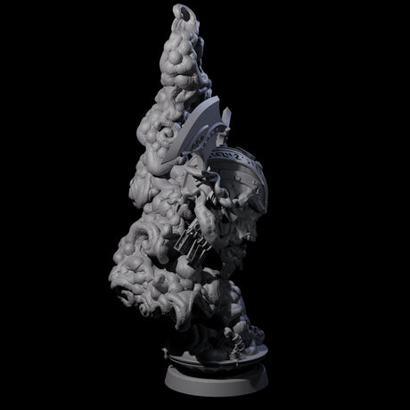 Decorated Flameskull D Miniature for Dungeons and Dragons, Pathfinder or other TTRPGs