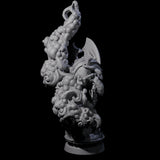 Decorated Flameskull D Miniature for Dungeons and Dragons, Pathfinder or other TTRPGs