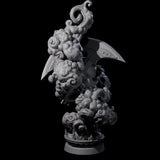 Decorated Flameskull D Miniature for Dungeons and Dragons, Pathfinder or other TTRPGs