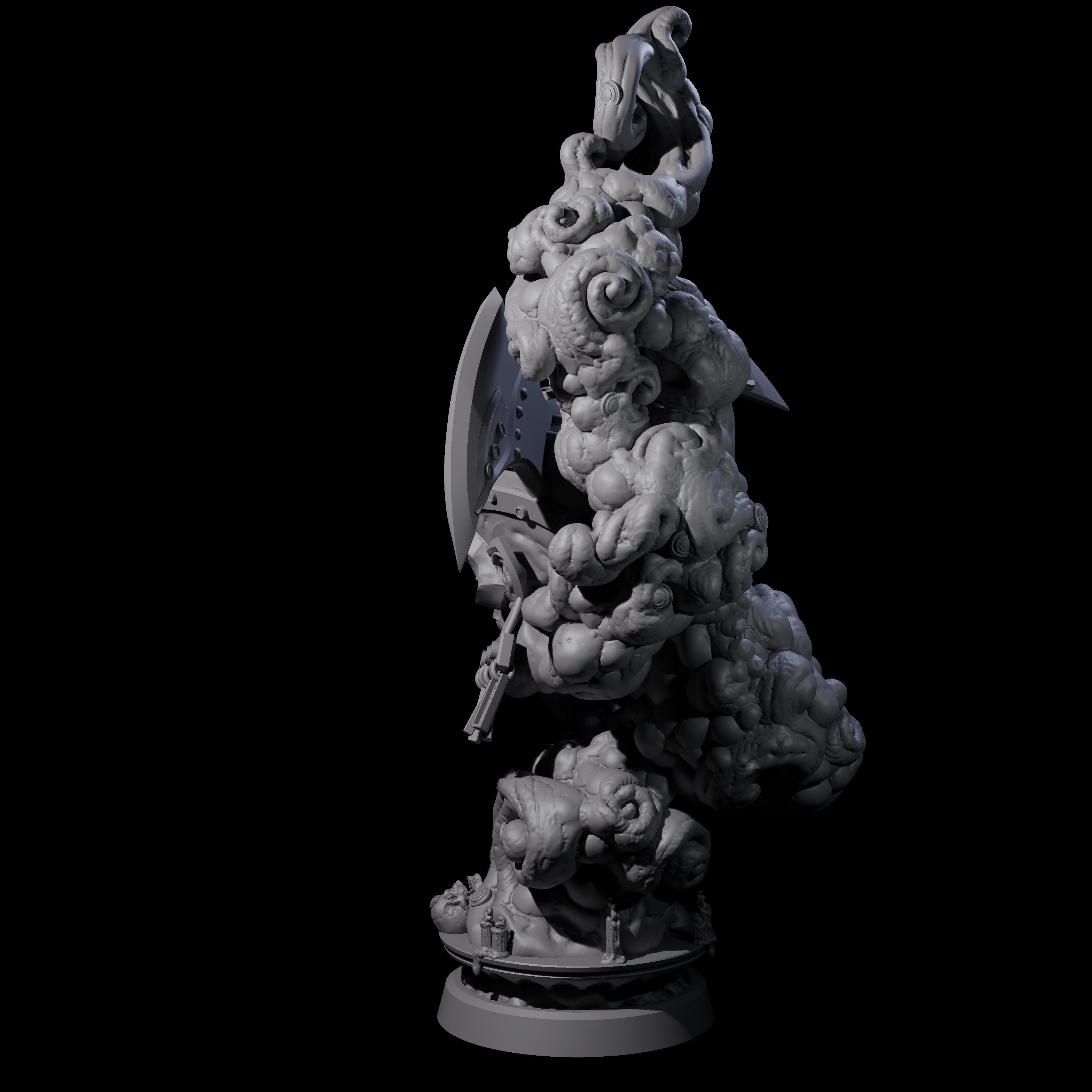 Decorated Flameskull D Miniature for Dungeons and Dragons, Pathfinder or other TTRPGs