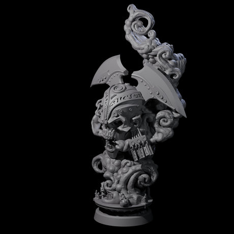 Decorated Flameskull D Miniature for Dungeons and Dragons, Pathfinder or other TTRPGs
