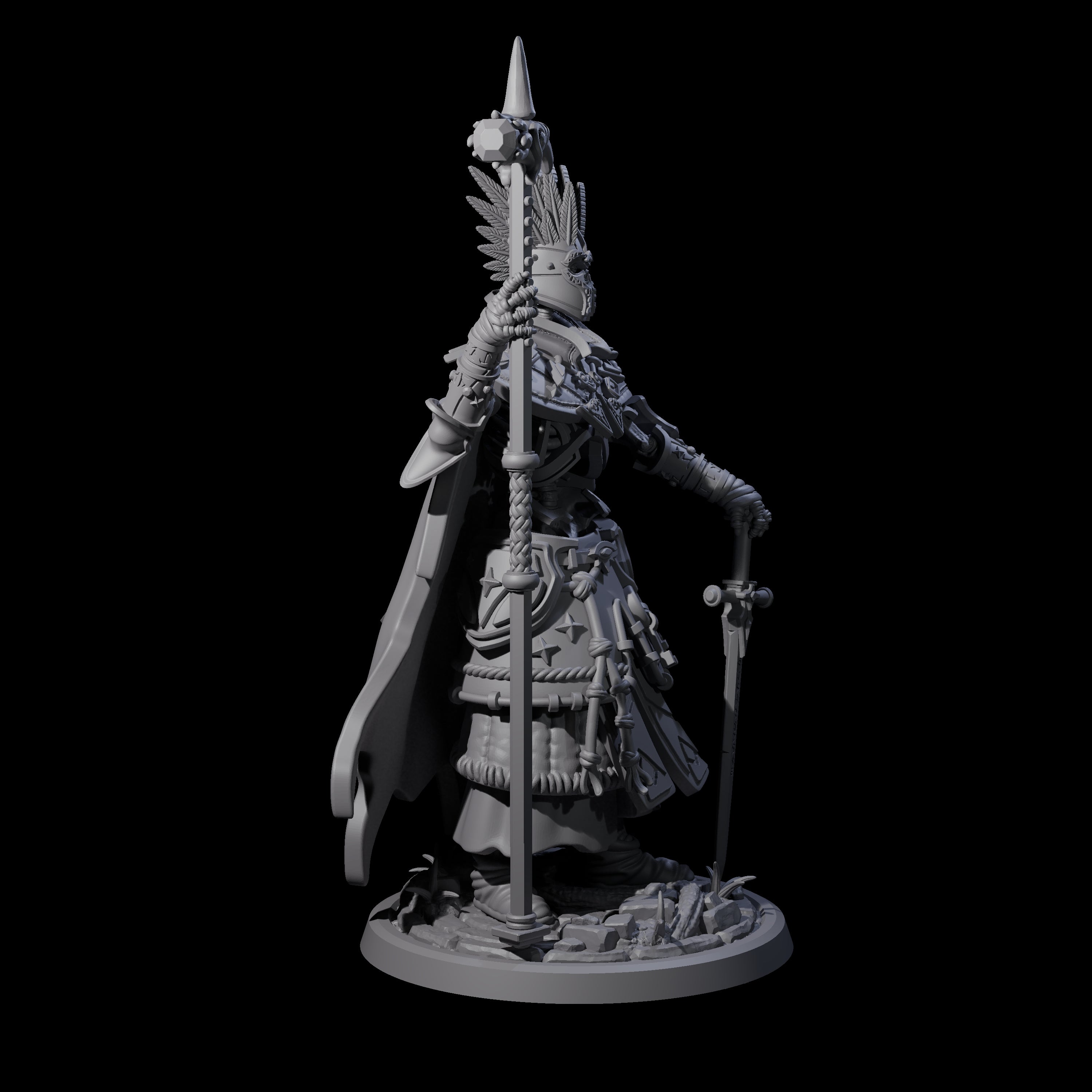 Decorated Skeleton Guard A Miniature for Dungeons and Dragons, Pathfinder or other TTRPGs
