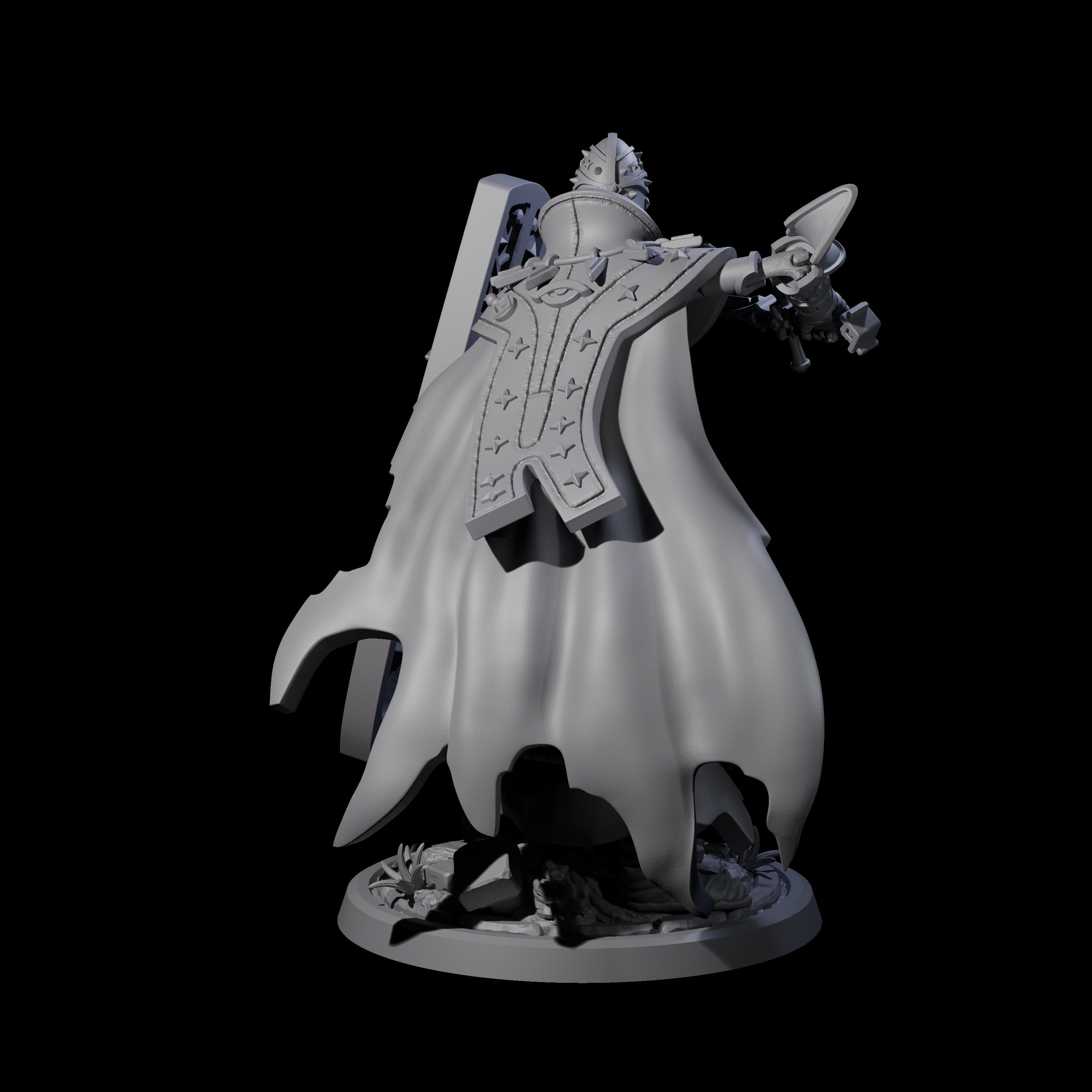 Decorated Skeleton Guard B Miniature for Dungeons and Dragons, Pathfinder or other TTRPGs