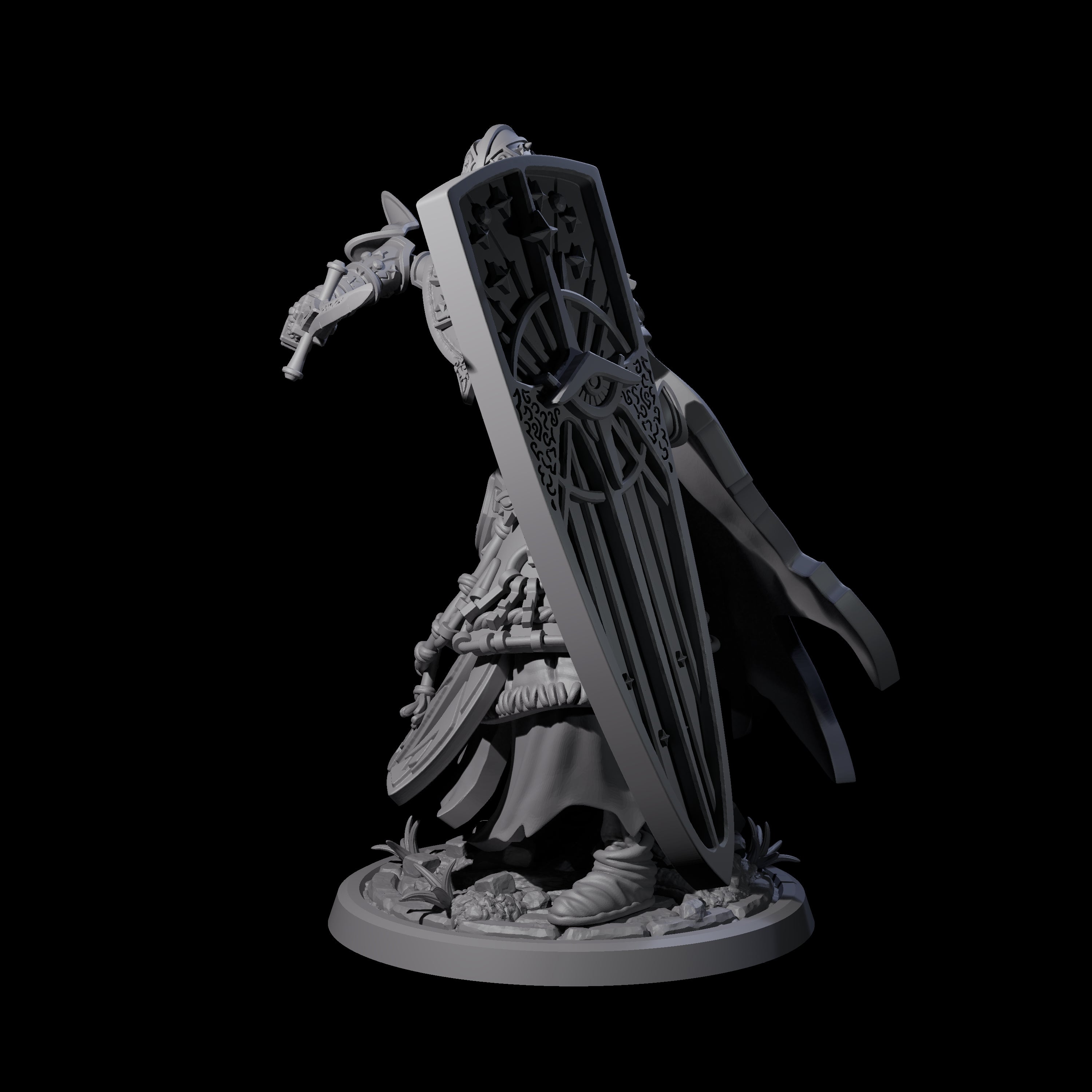 Decorated Skeleton Guard B Miniature for Dungeons and Dragons, Pathfinder or other TTRPGs