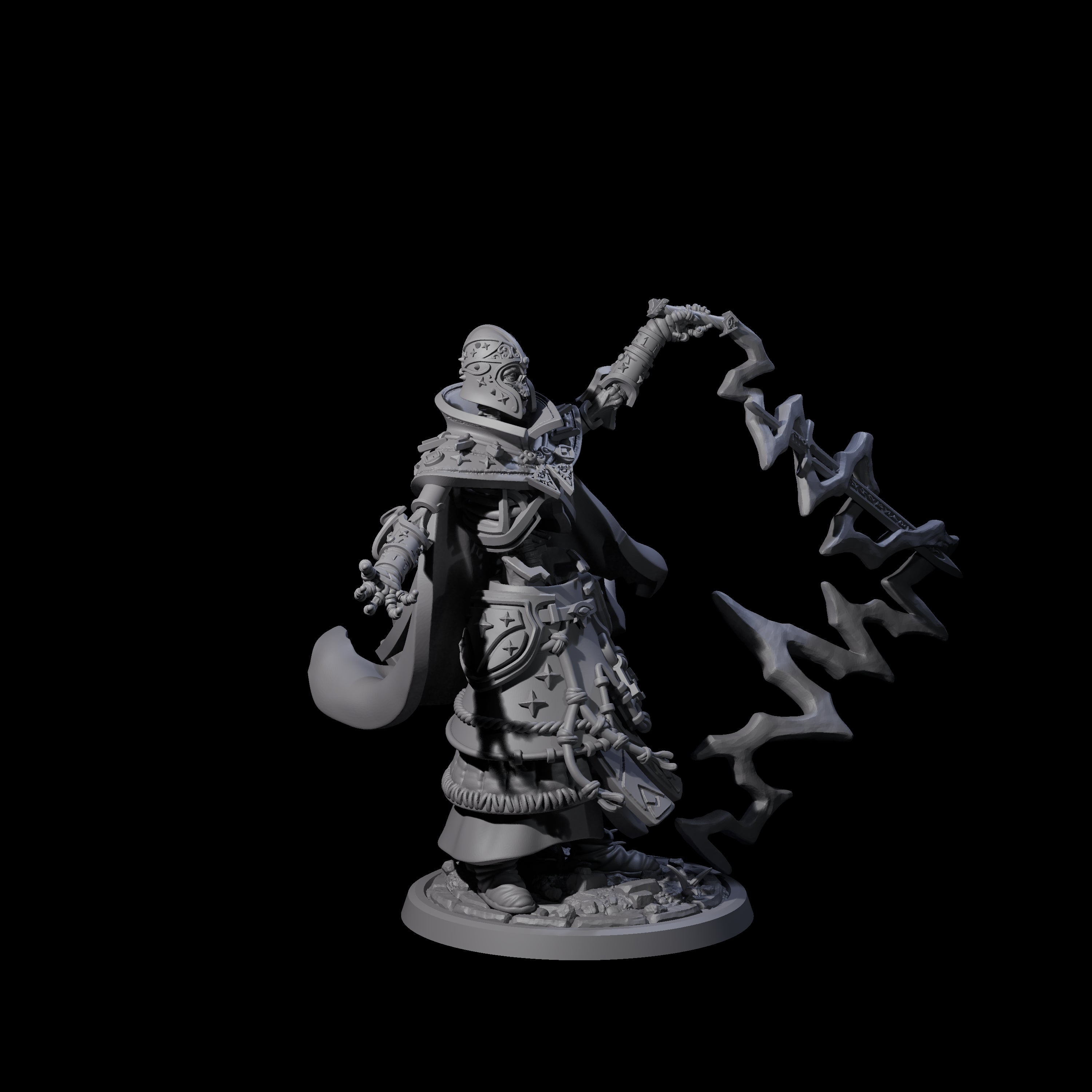 Decorated Skeleton Guard C Miniature for Dungeons and Dragons, Pathfinder or other TTRPGs