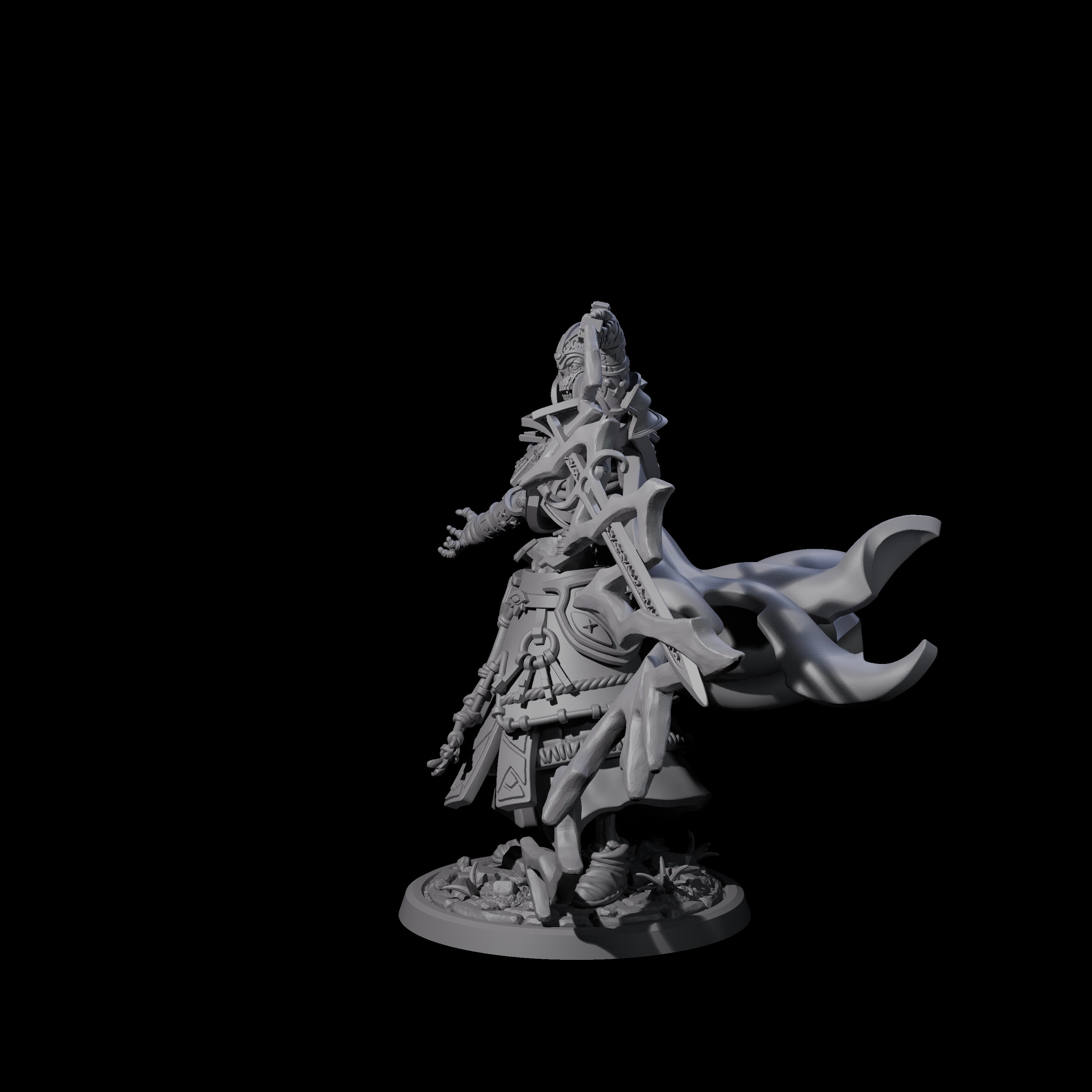 Decorated Skeleton Guard C Miniature for Dungeons and Dragons, Pathfinder or other TTRPGs